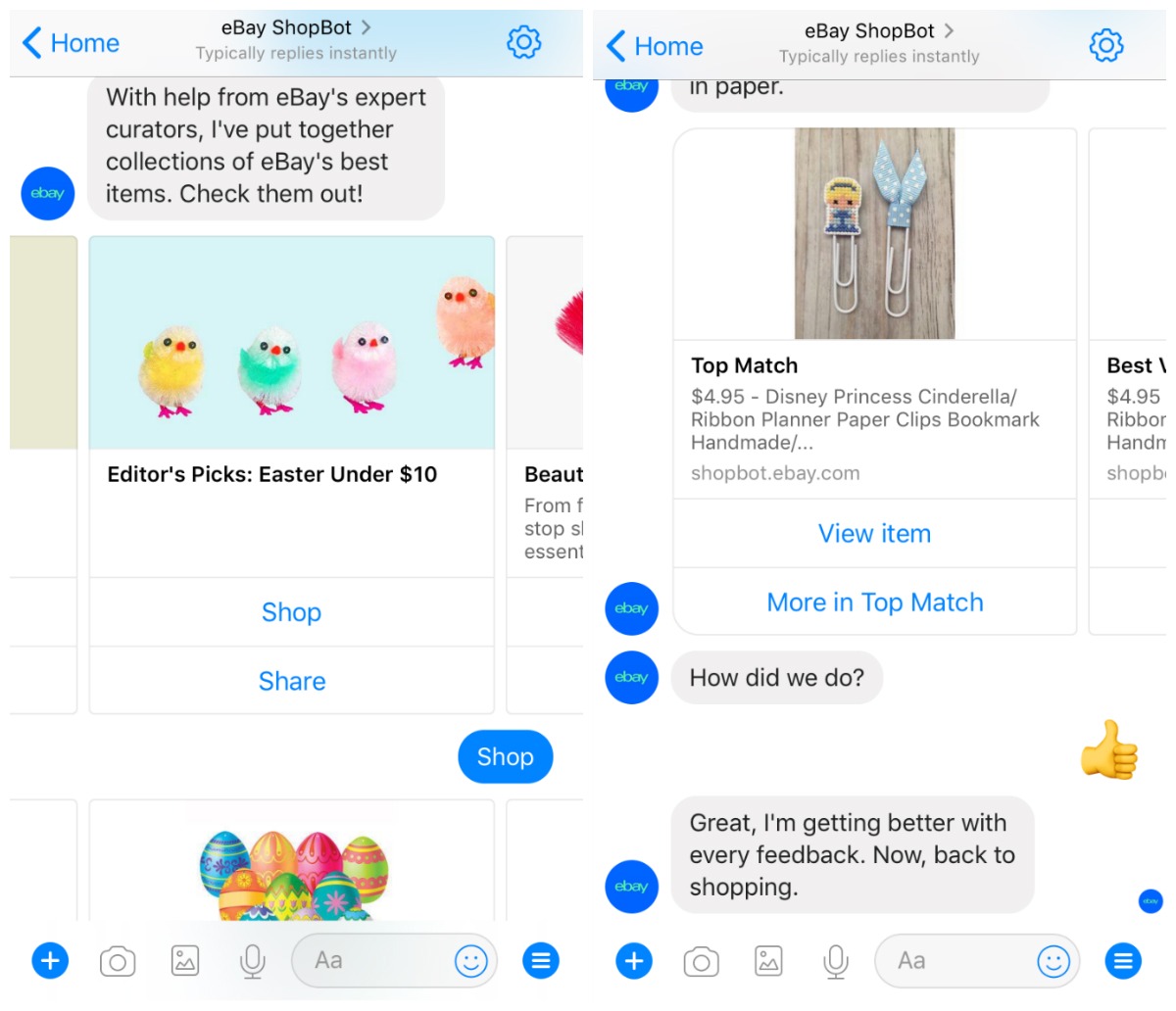 The best examples of chatbots: eBay