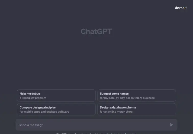 Chat GTP Store : Interface