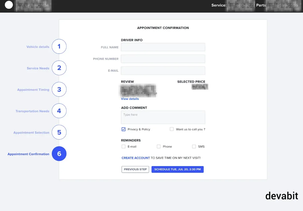 AI dealership management system example by devabit