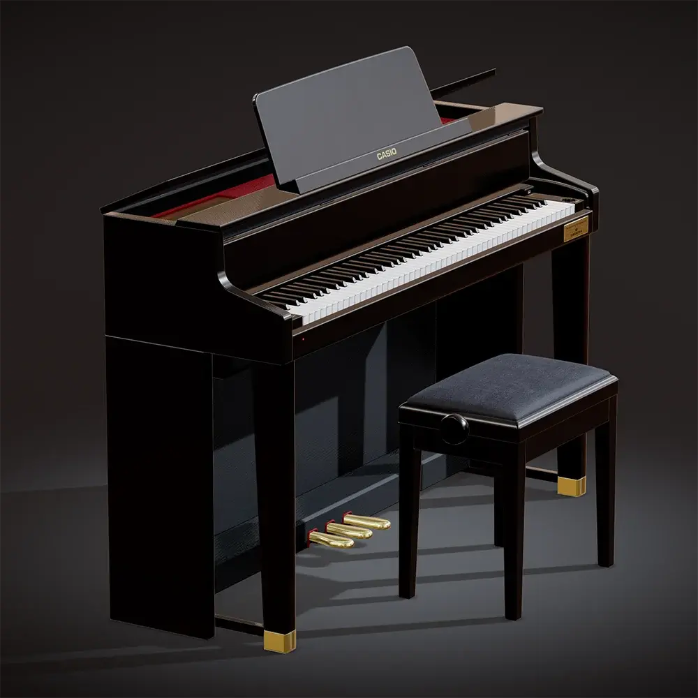 Casio piano 3D model by devabit