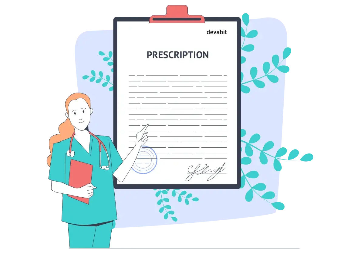 Healthcare web development: Prescription