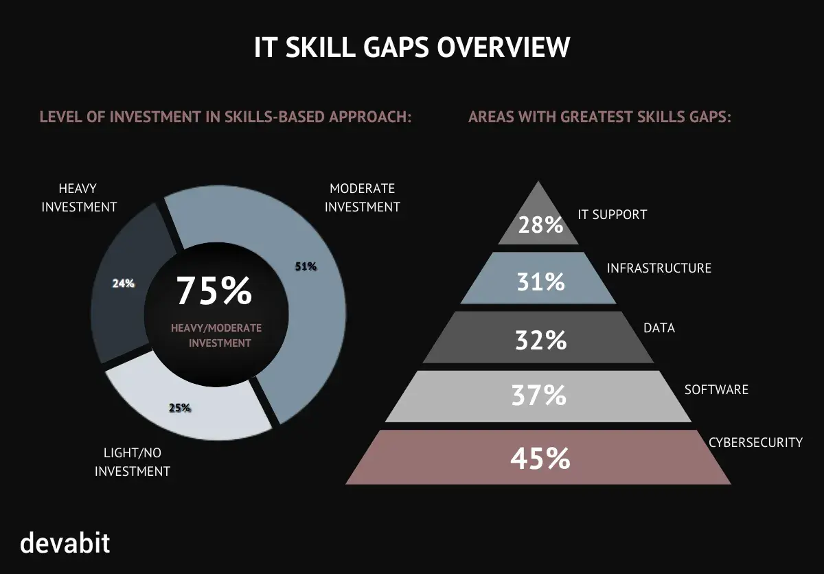 IT industry outlook: Skills gap statistics by devabit