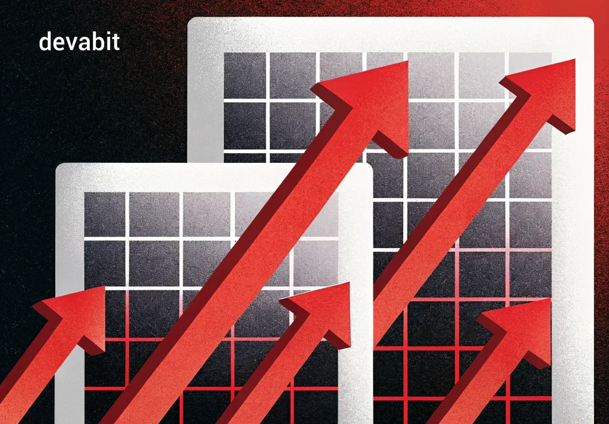 Stock trading app development statistics by devabit