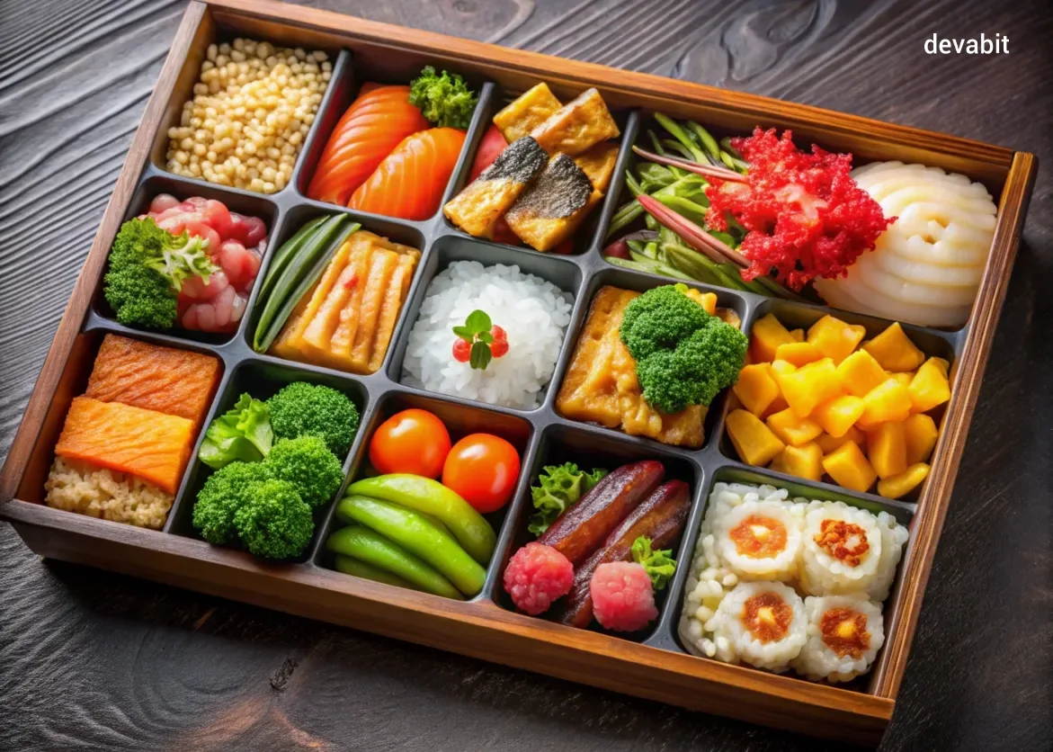 UI/UX design trends 2024: Bento box design by devabit